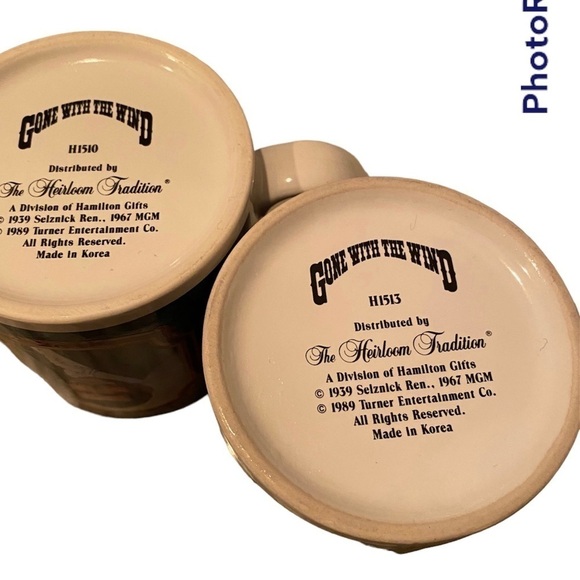 The Heirloom Tradition, Vintage “Gone with the Wind” Coffee Mugs!  Set of 2. - Picture 3 of 6